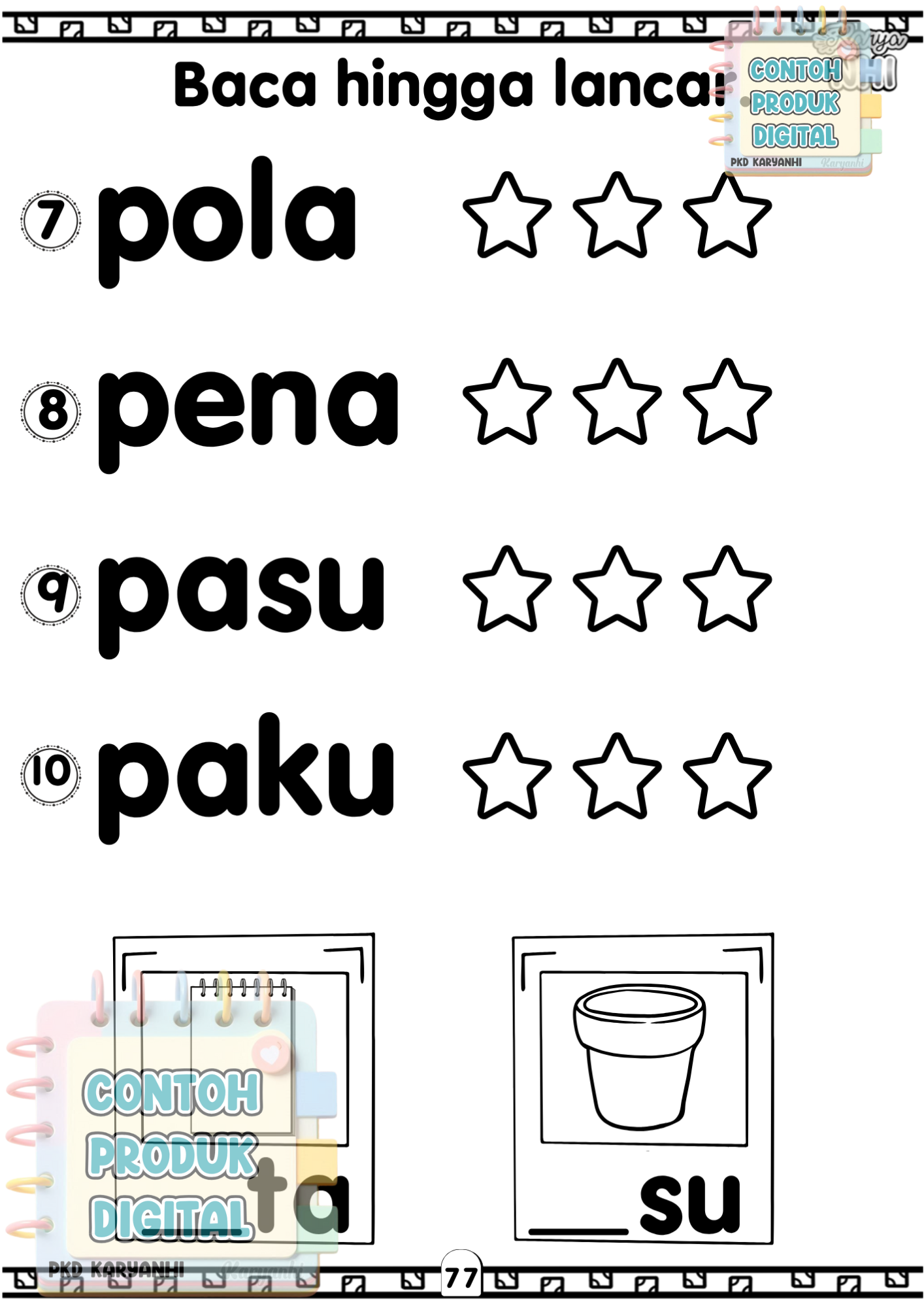 3 Modul Seronok Baca Bersama (Bantu Anak Baca)