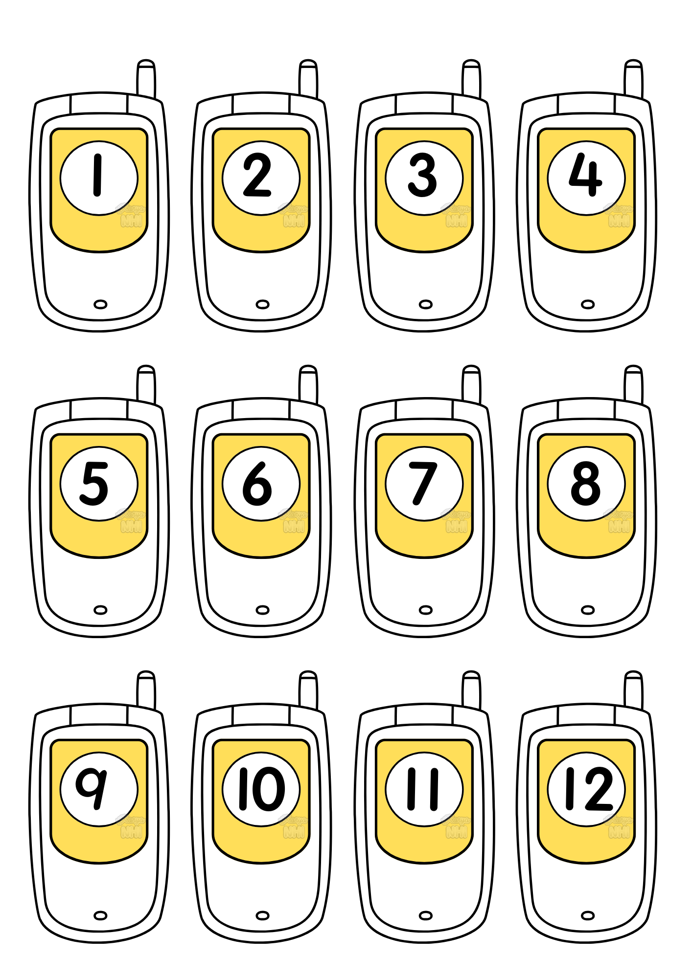 Telefon Nombor 1 hingga 100 KaryaNHI