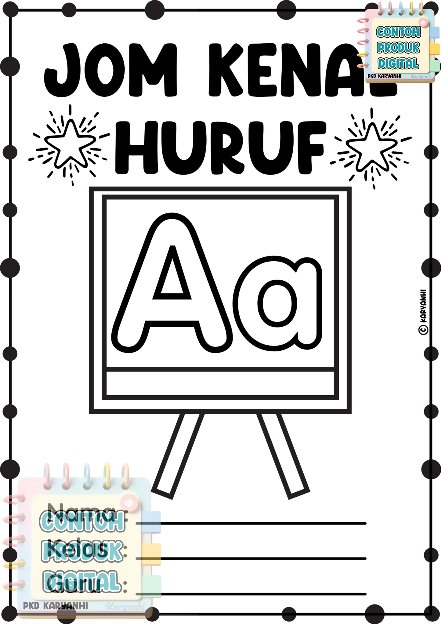 Belajar Kenal Huruf Tadika Prasekolah Tahun 1