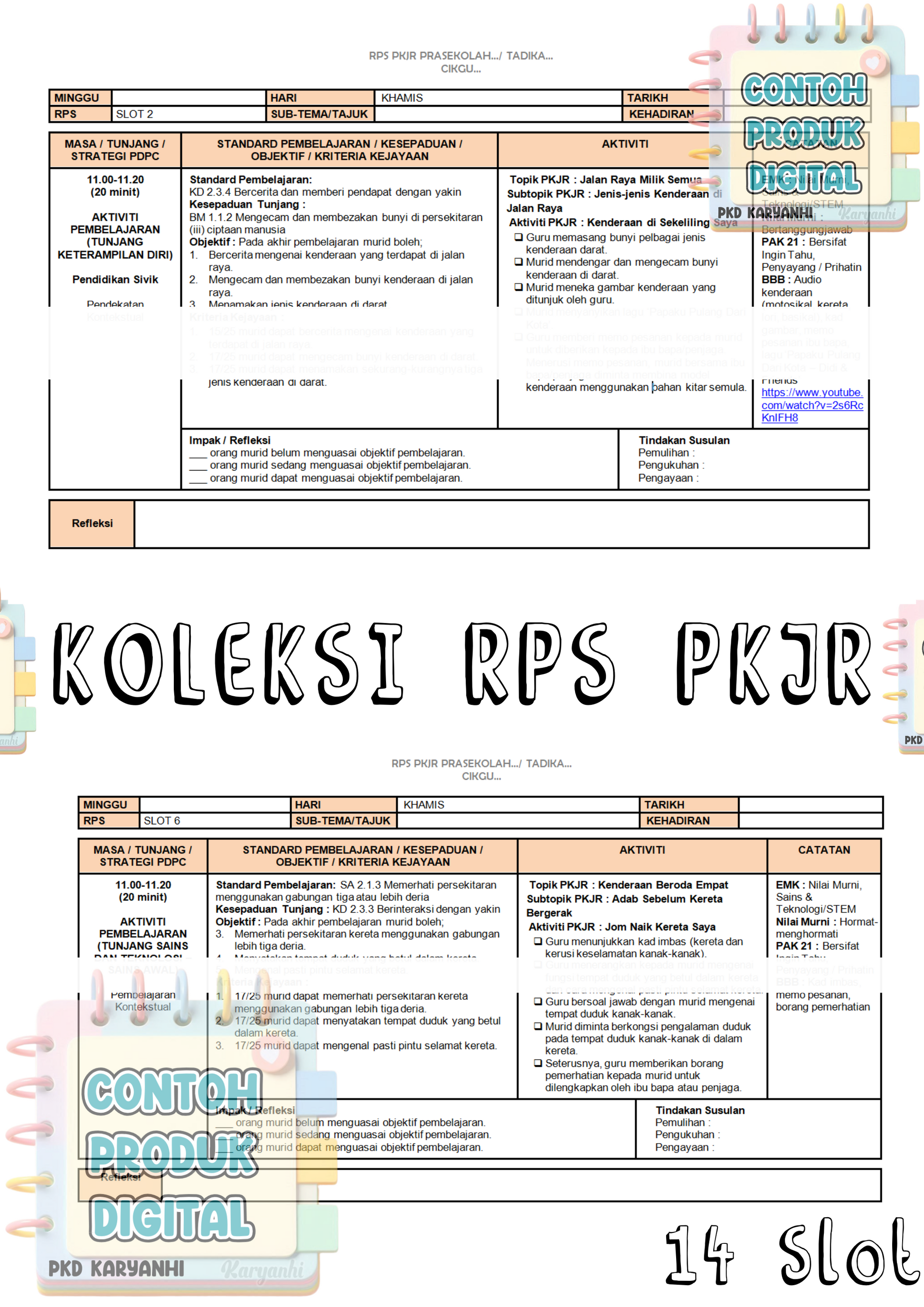 RPS Rancangan Slot PKJR Tadika Prasekolah