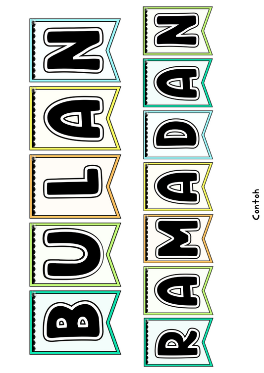 Dekorasi Huruf Sempena Bulan Ramadan