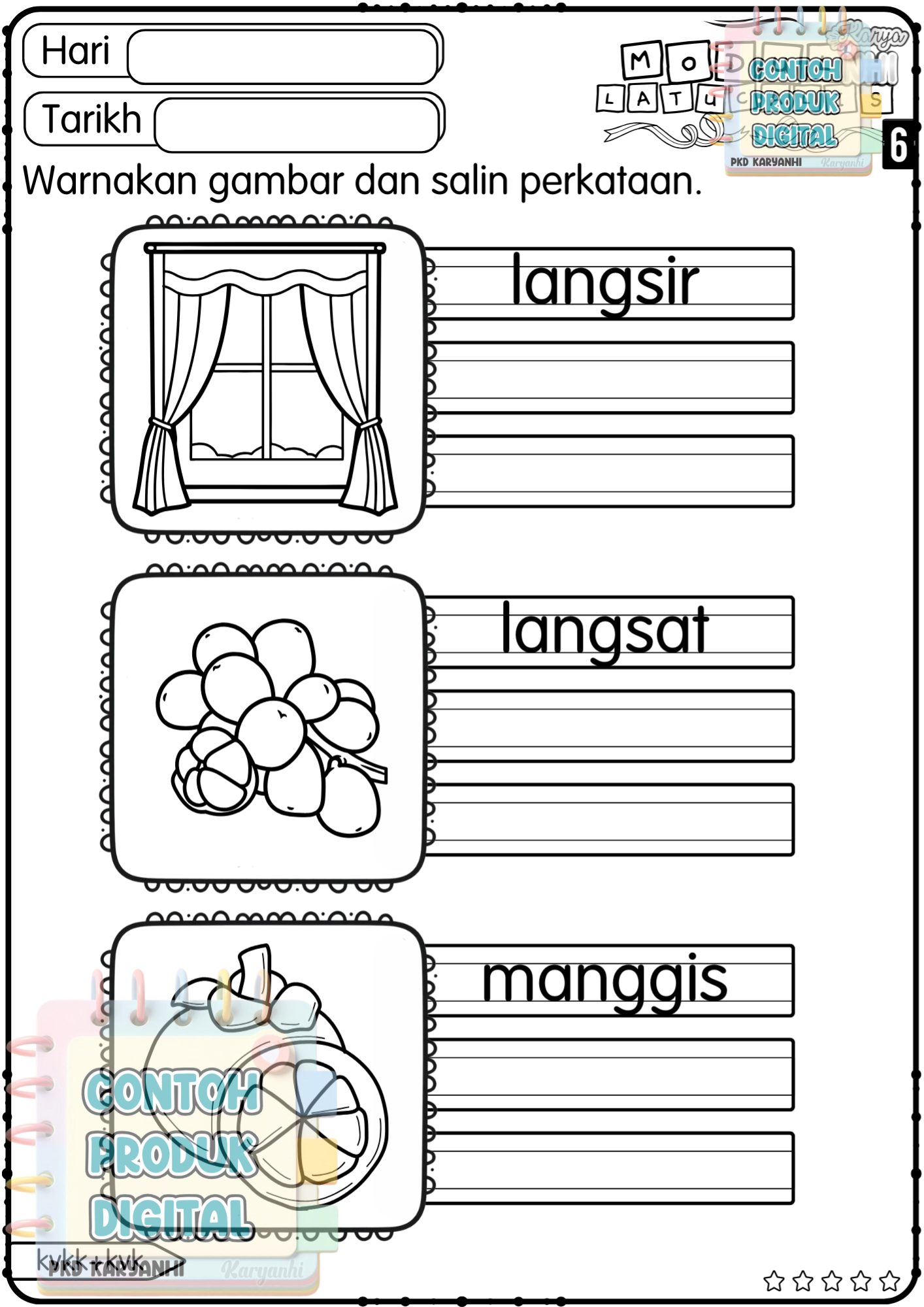 Modul LaTuCaLis 6 (Latih Tubi Baca Tulis 6)