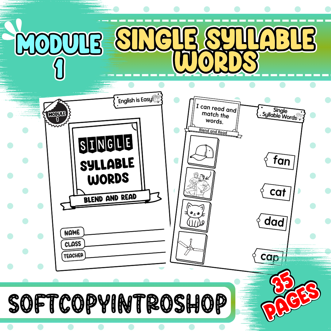 Single Syllable Words (Module 1)