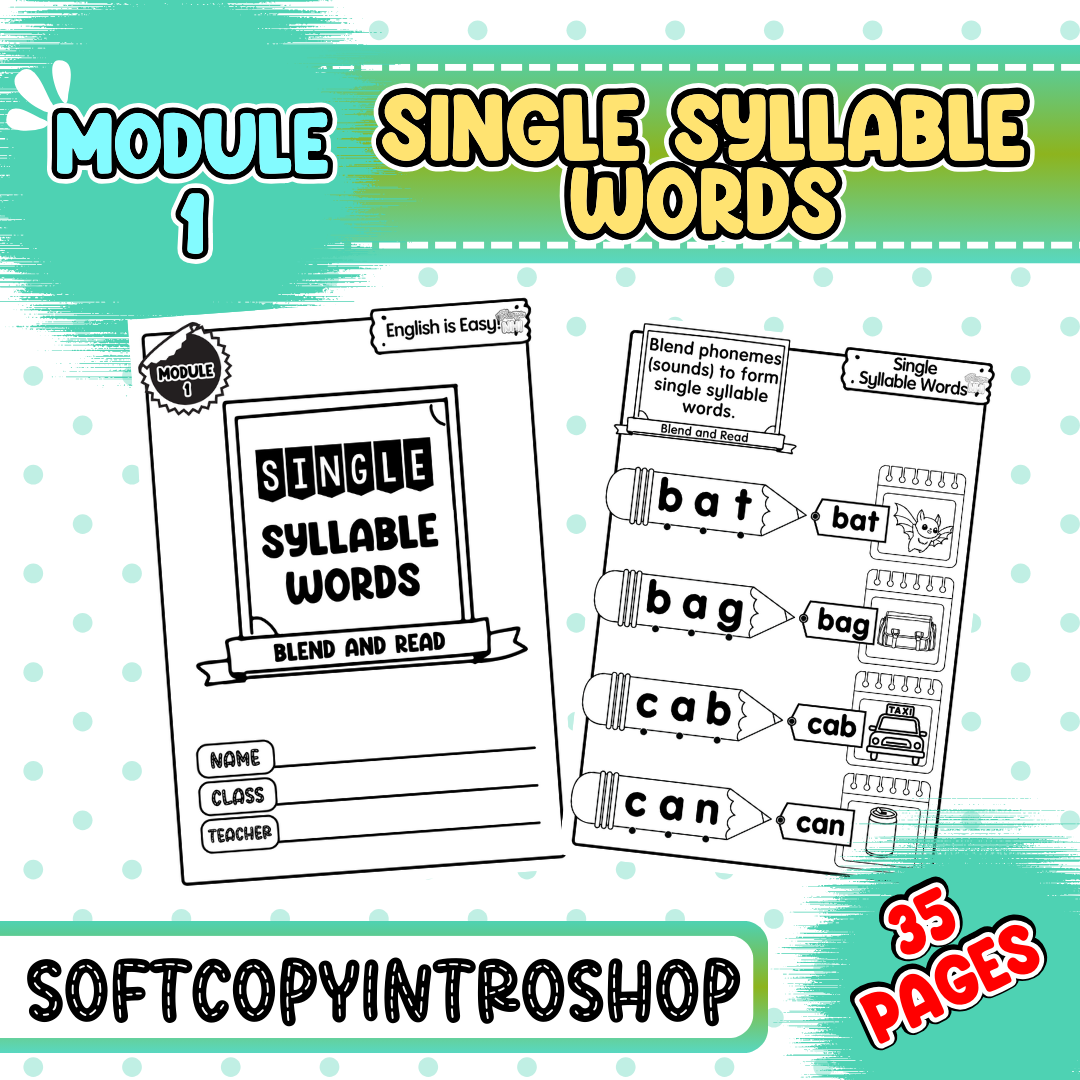 Single Syllable Words (Module 1)