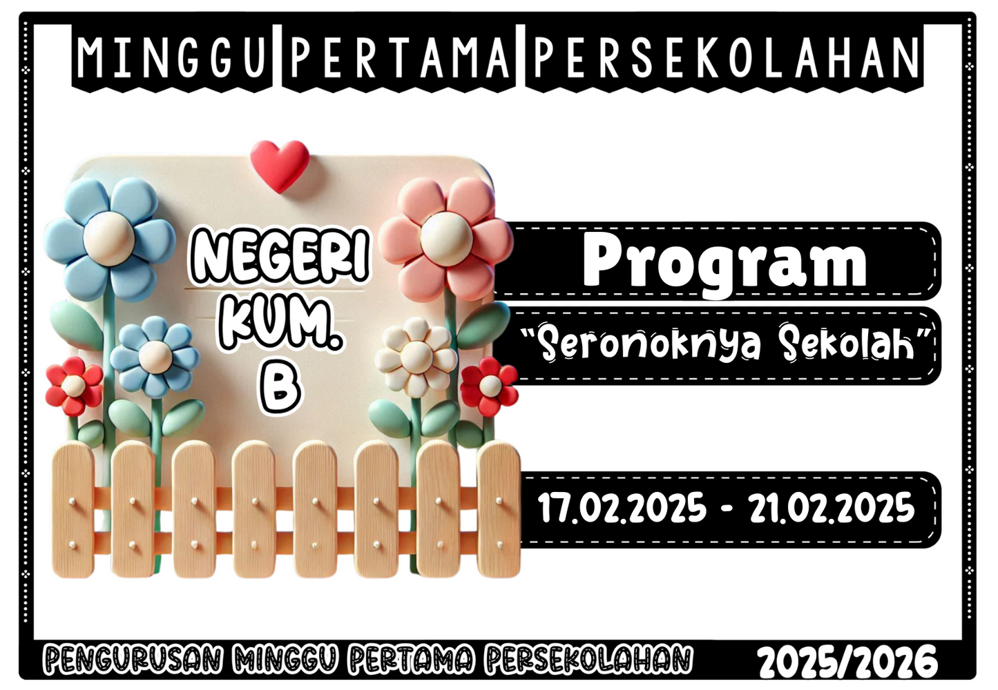 Pengurusan Minggu Pertama Persekolahan Tadika Prasekolah Sekolah Rendah