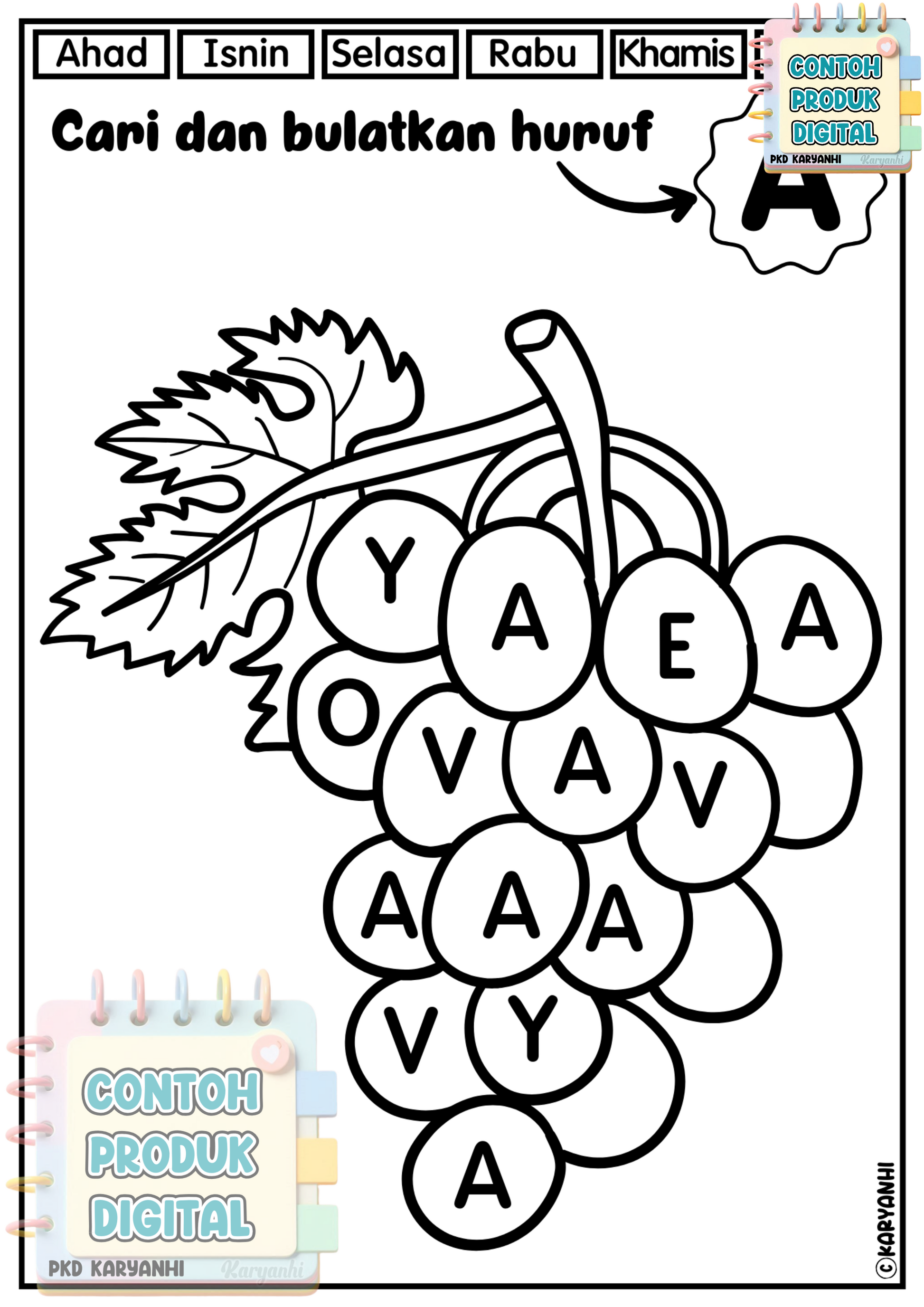 Belajar Kenal Huruf Tadika Prasekolah Tahun 1