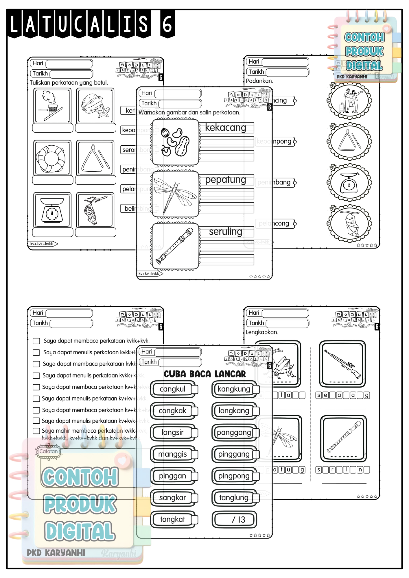 Modul LaTuCaLis 6 (Latih Tubi Baca Tulis 6)