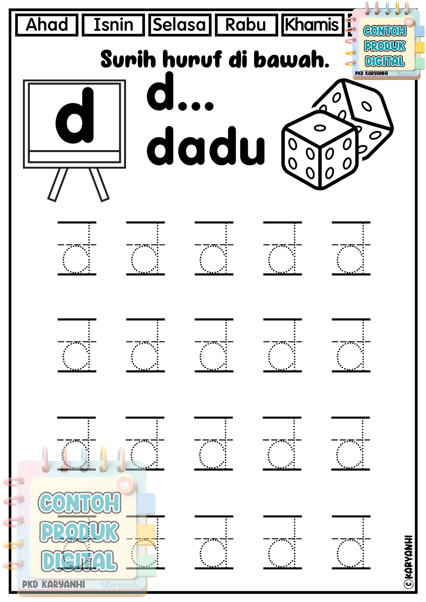 Belajar Kenal Huruf Tadika Prasekolah Tahun 1