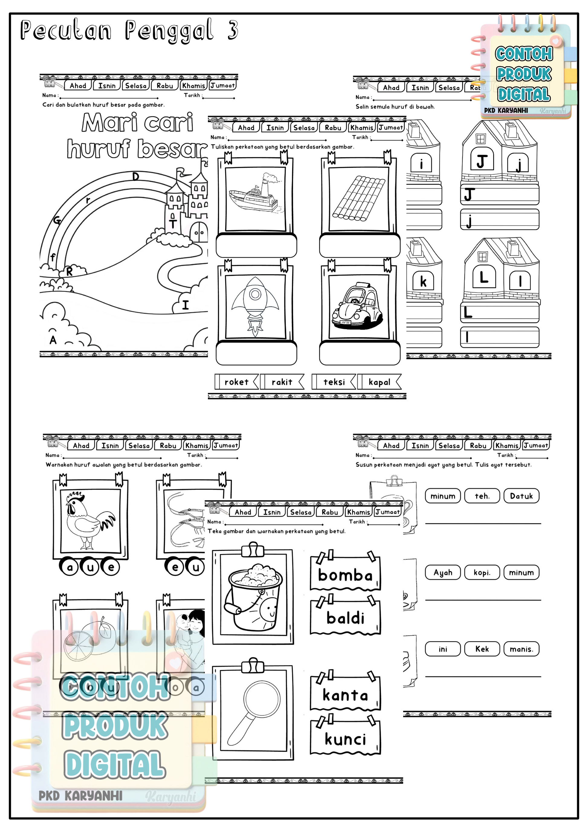 Lembaran Kerja Pecutan Penggal 3 Tadika Prasekolah