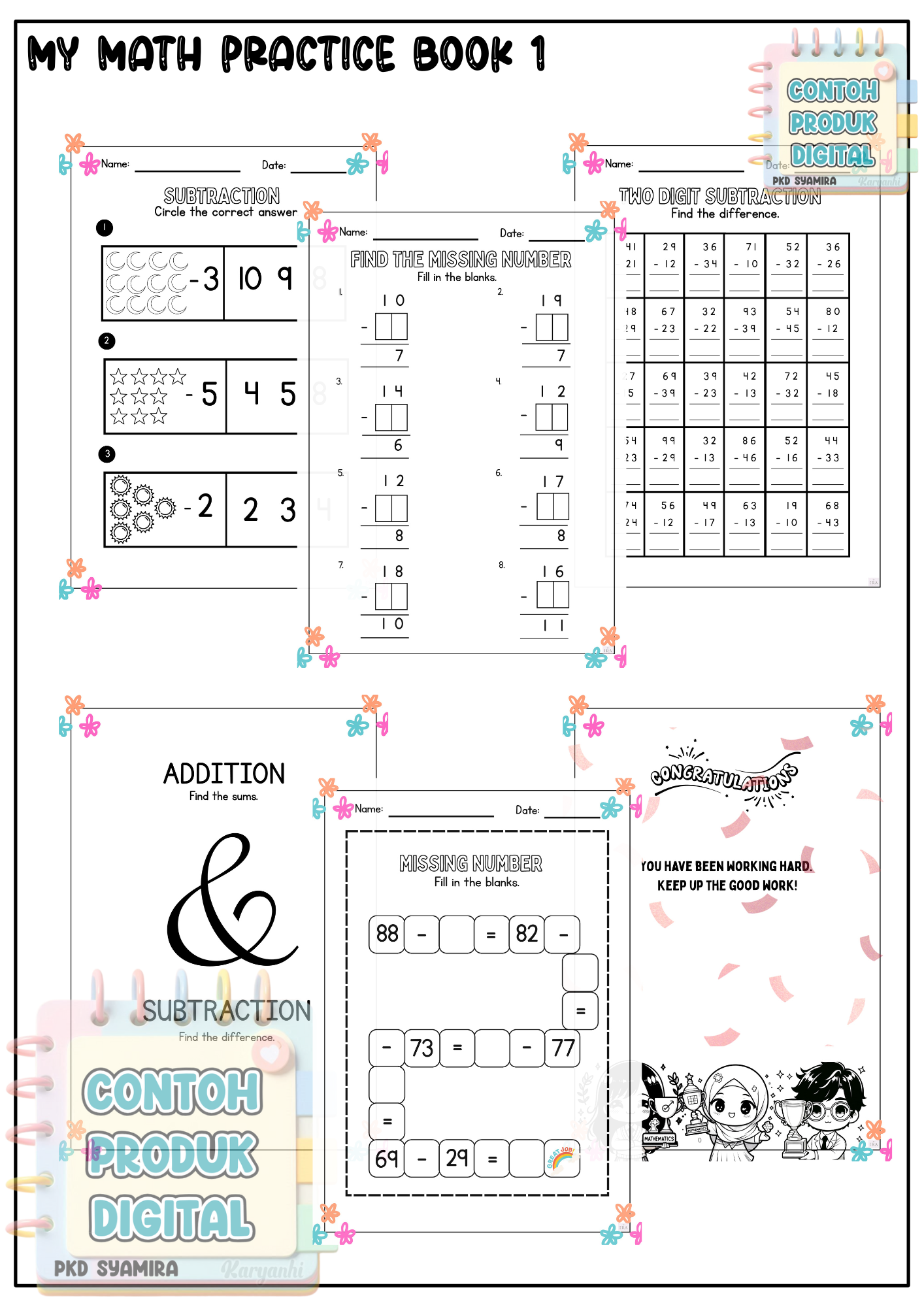 My Math Practice Book 1
