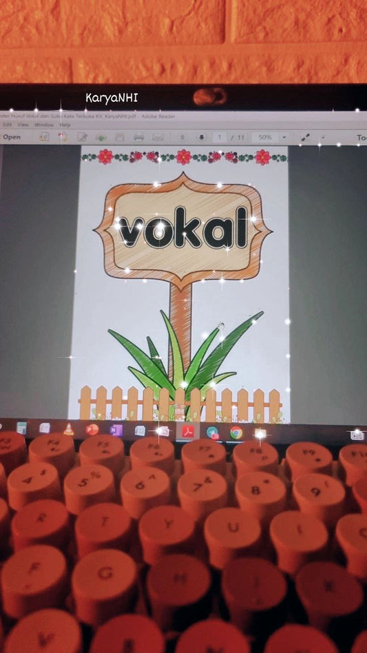Bahan 10 : Poster Huruf Vokal dan Suku Kata Terbuka kv
