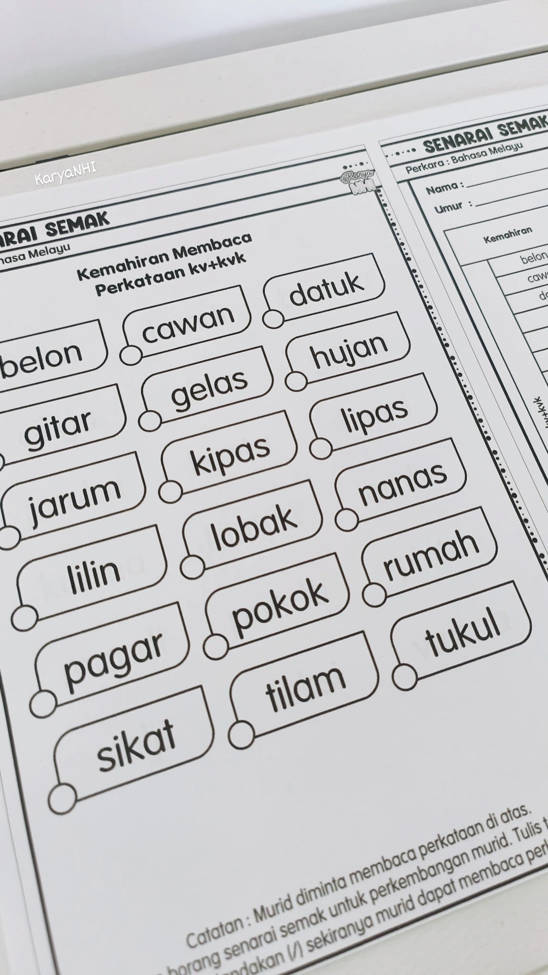 Senarai Semak BM (Individu)