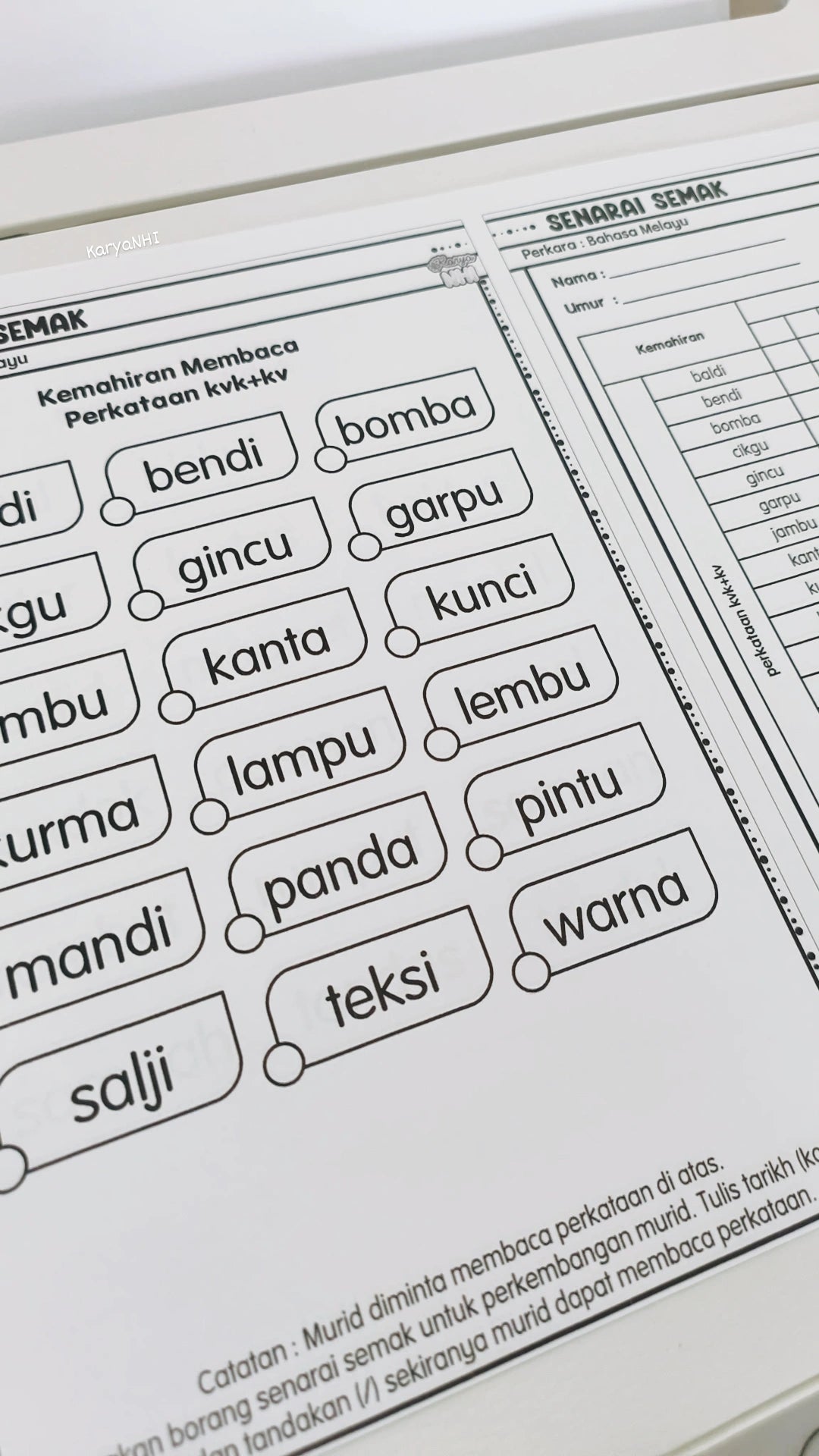 Senarai Semak BM (Individu)