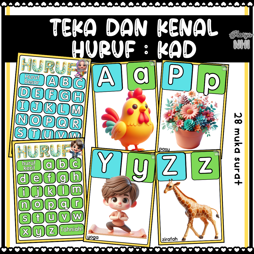 Bahan 39 : Mari Belajar Teka dan Kenal Huruf (kad)