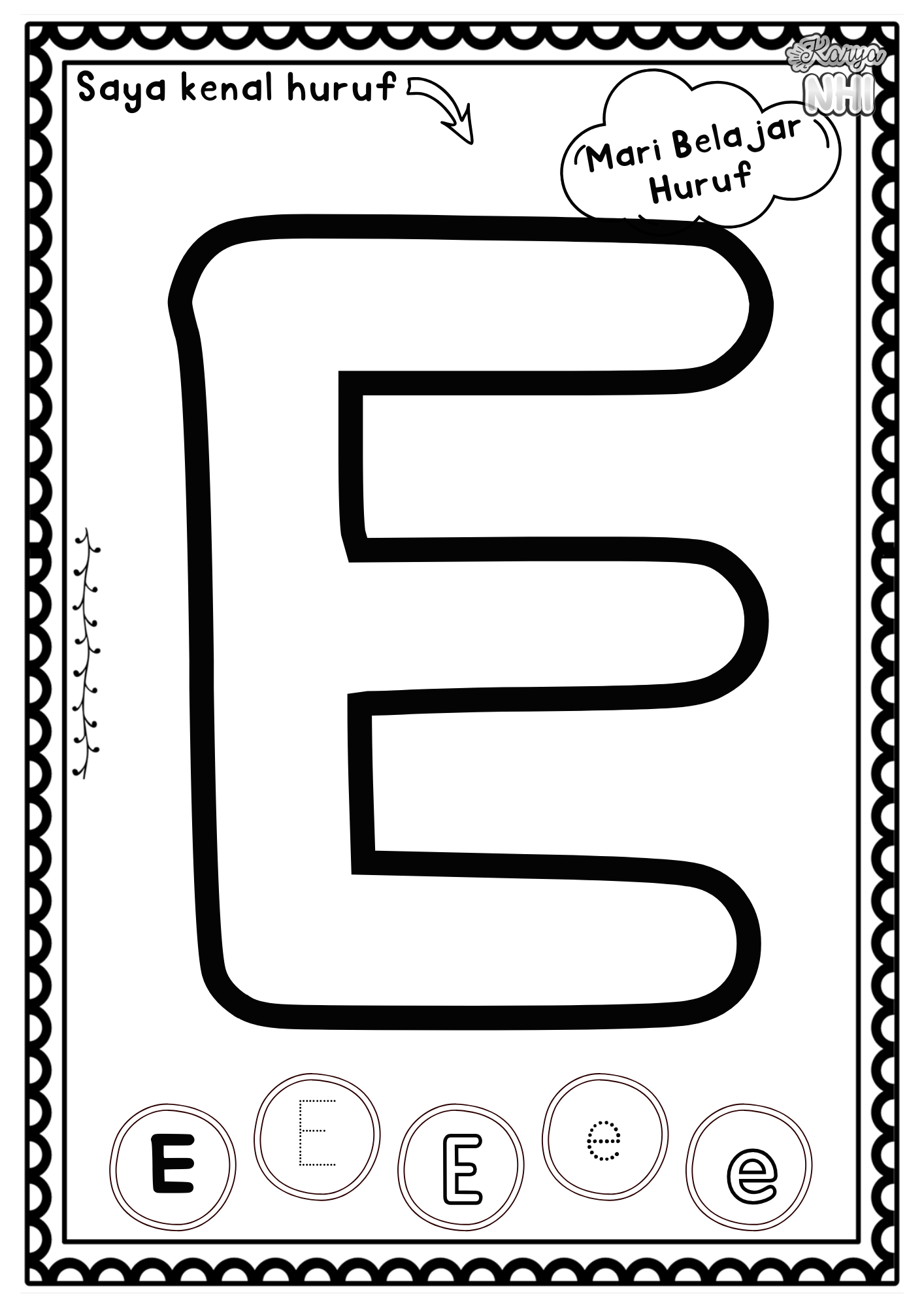 Alphabet Tracing Poster KaryaNHI