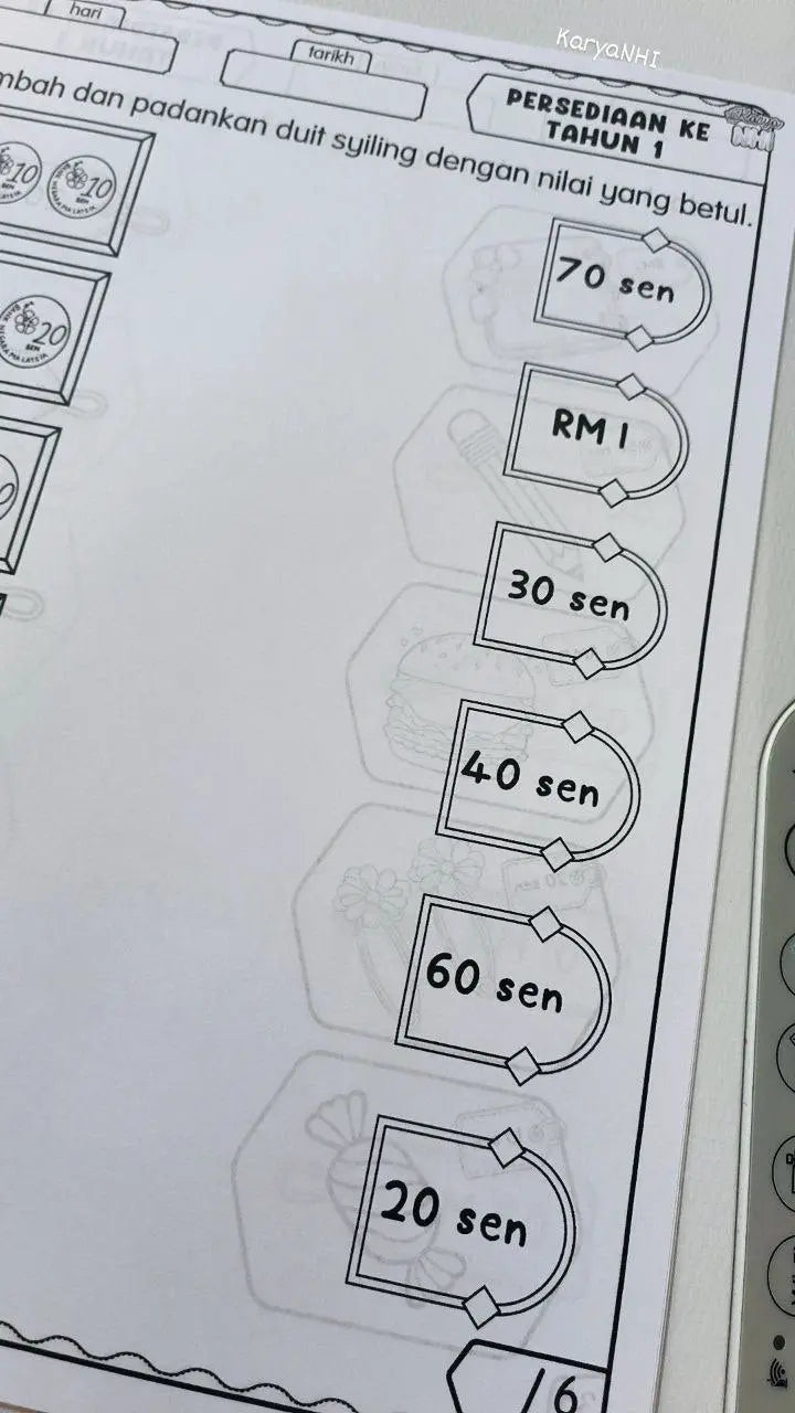 Persediaan ke Tahun 1 (Matematik) KaryaNHI
