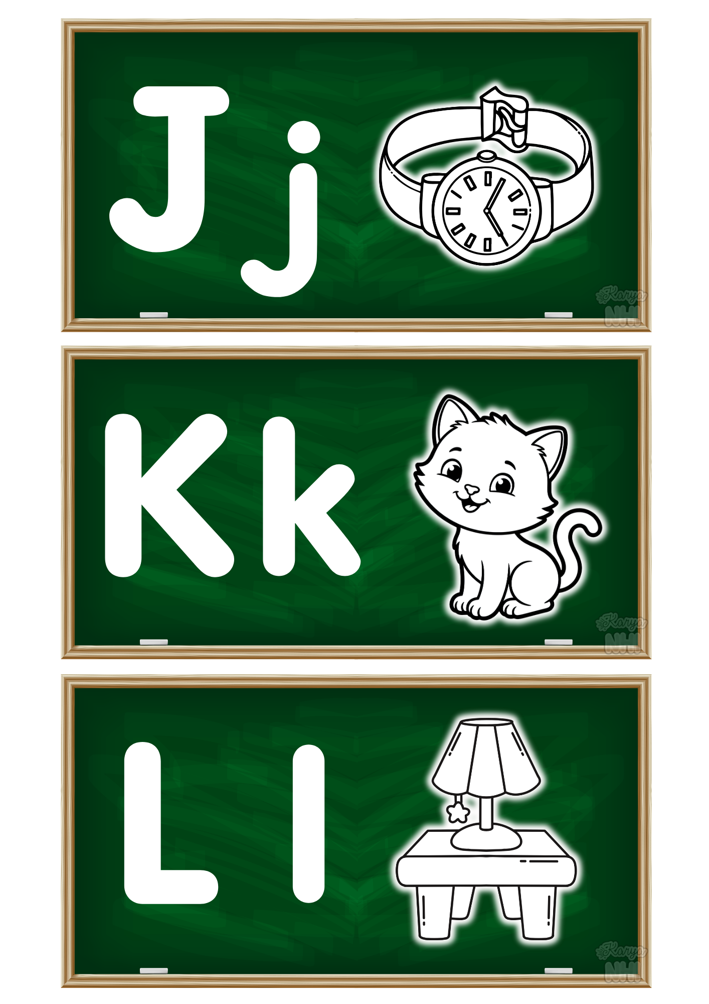 Bahan 44 : Kad Huruf Versi Papan Tulis