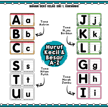 Huruf A-Z 4 Tema Deko KaryaNHI