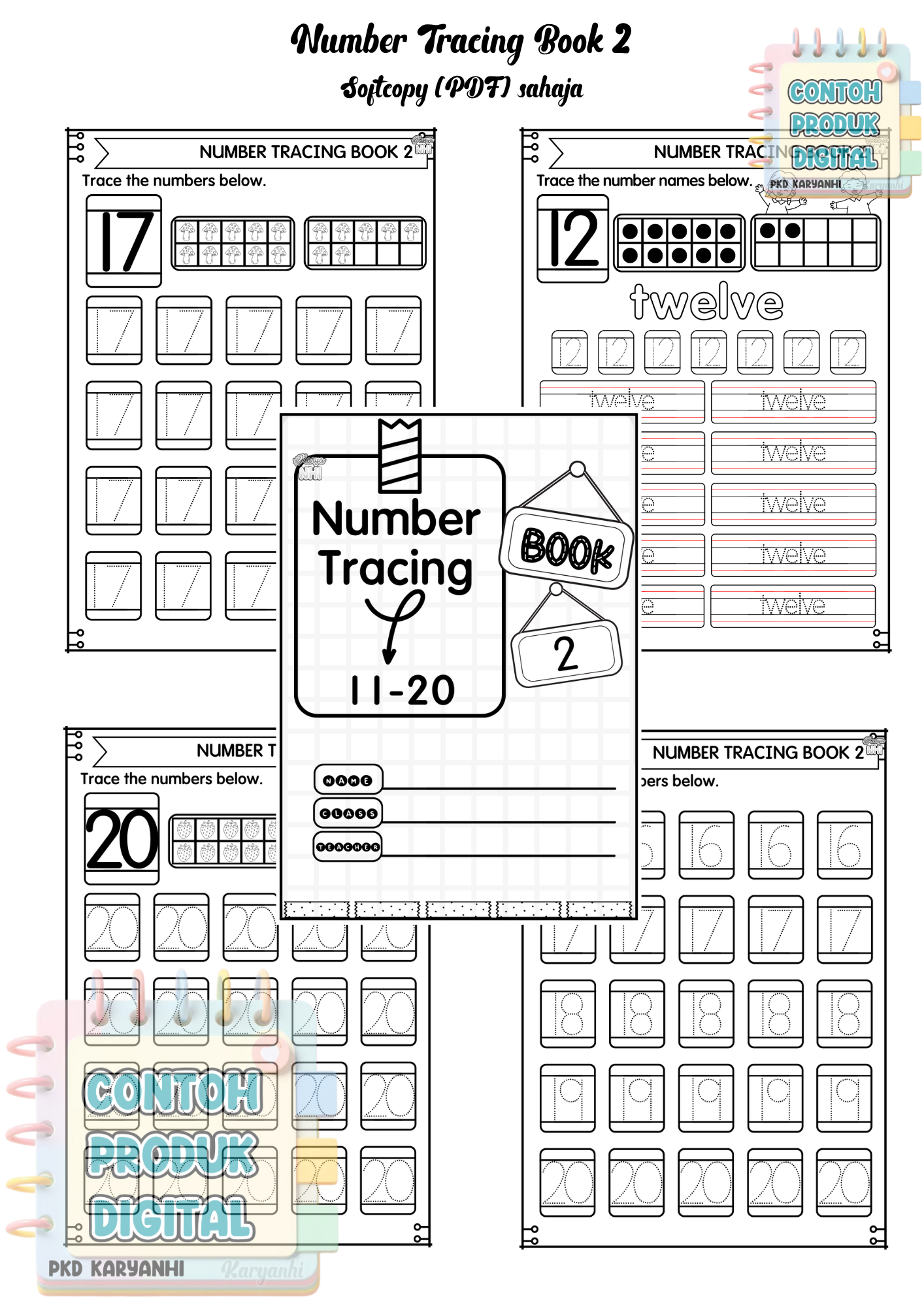 Number Tracing Book 2 KaryaNHI