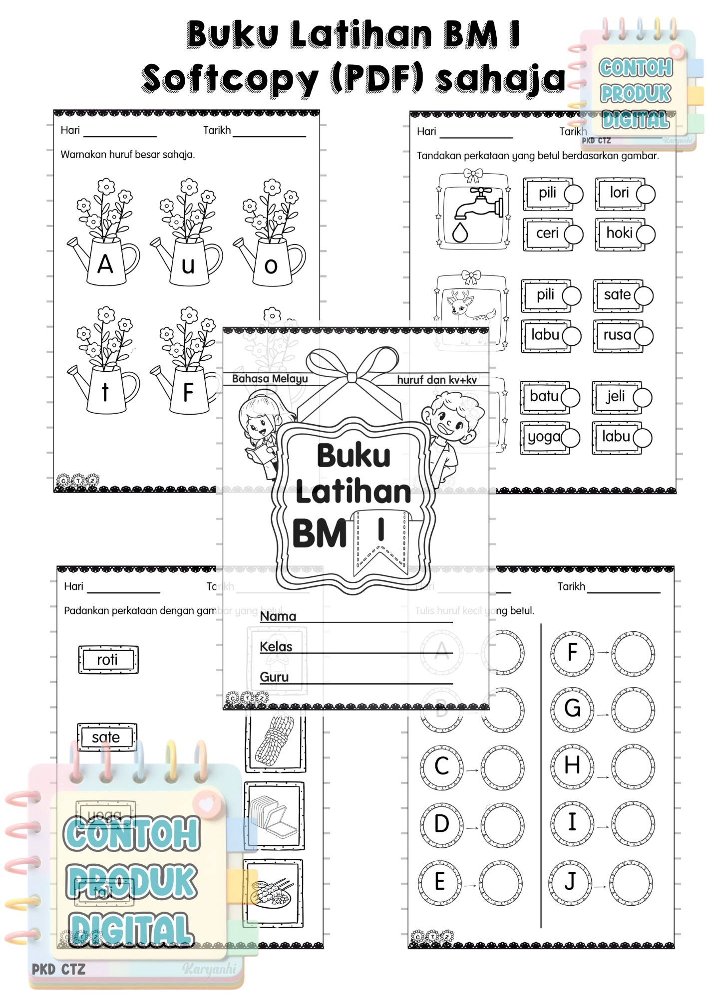 Buku Latihan BM 1 - Huruf dan Perkataan kv+kv CTZ