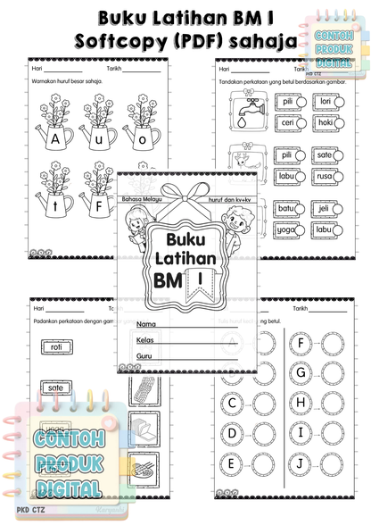 Buku Latihan BM 1 - Huruf dan Perkataan kv+kv CTZ