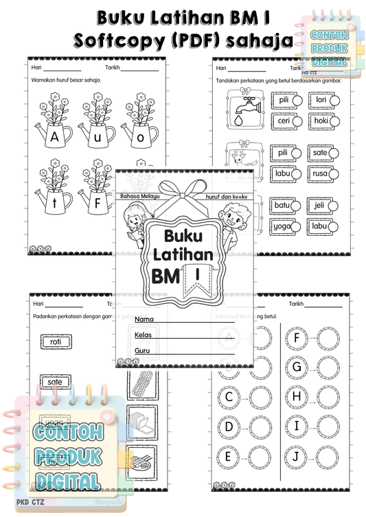Buku Latihan BM 1 - Huruf dan Perkataan kv+kv CTZ