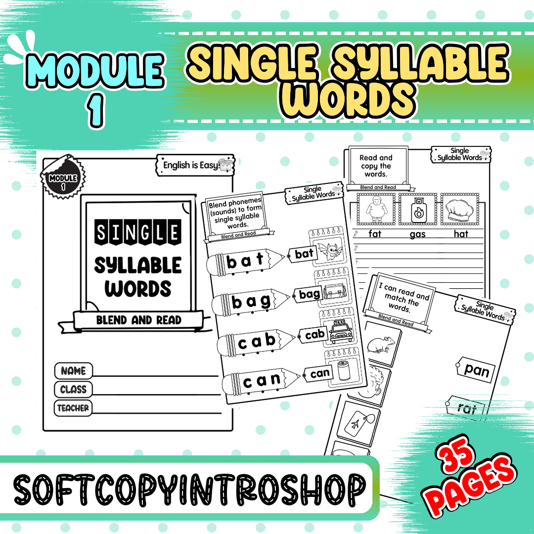 Single Syllable Words (Module 1)