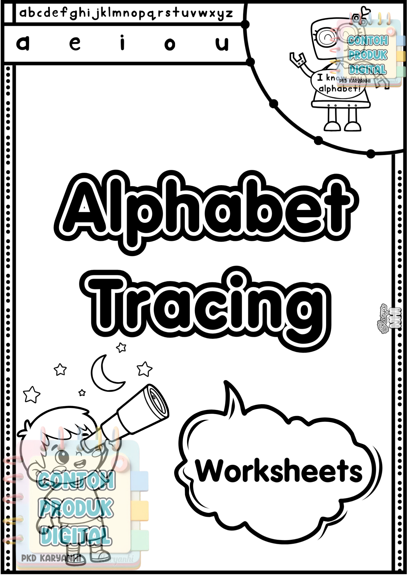 Alphabet Tracing Worksheets KaryaNHI