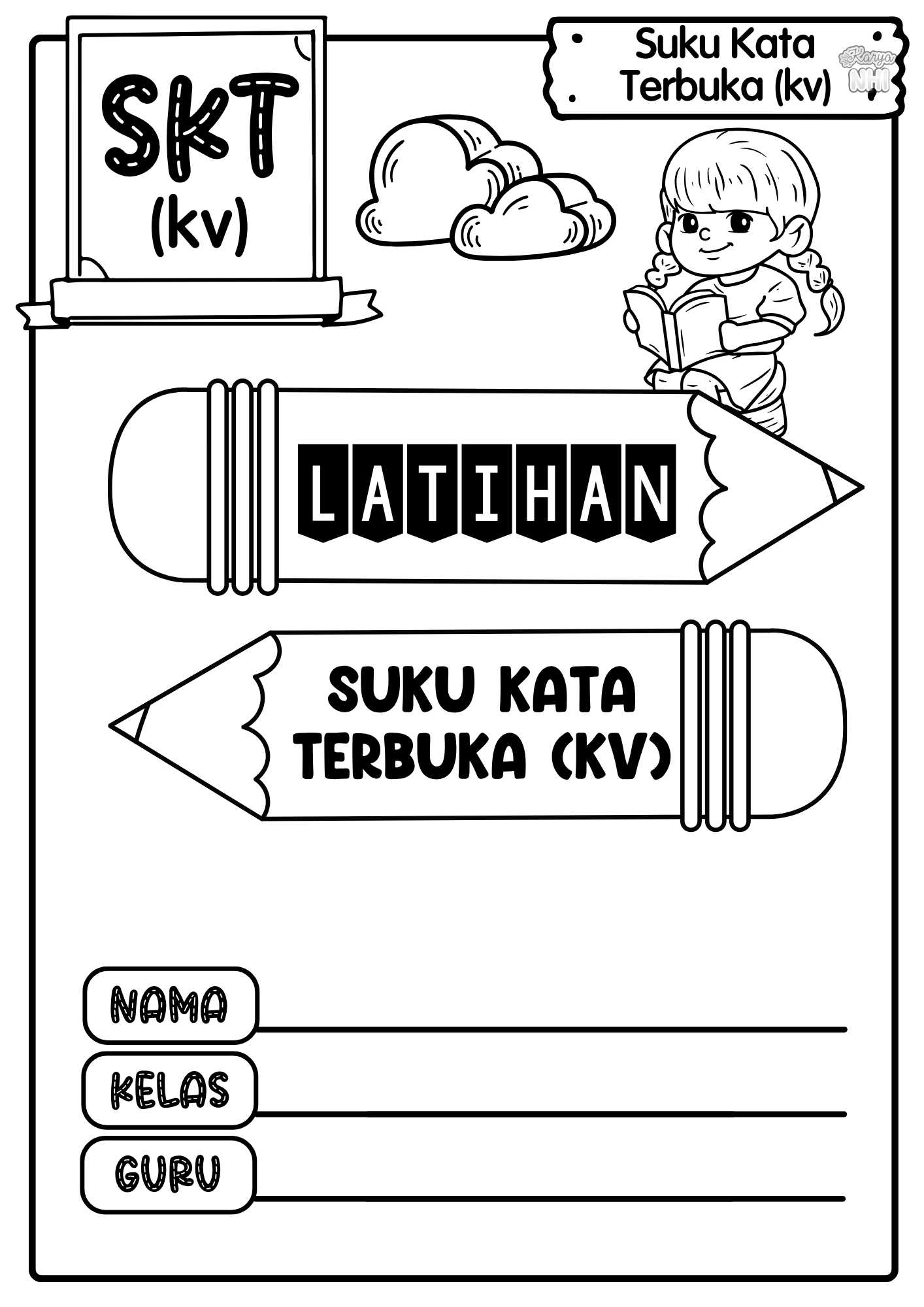 Latihan Suku Kata Terbuka (SKT) kv