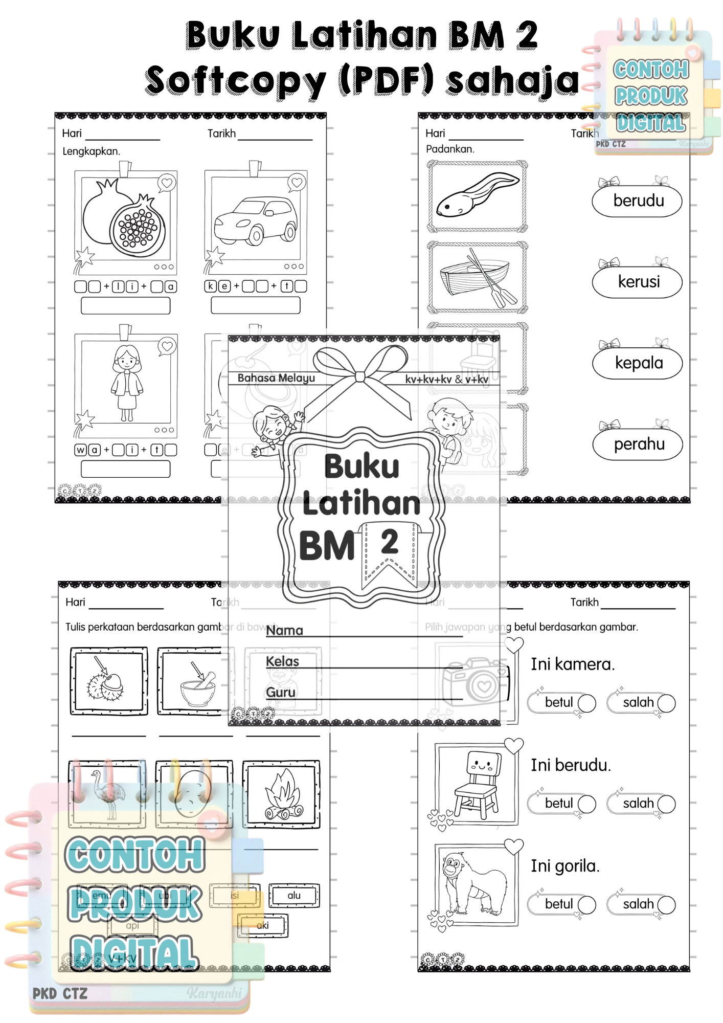 Buku Latihan BM 2 - Perkataan kv+kv+kv & v+kv
