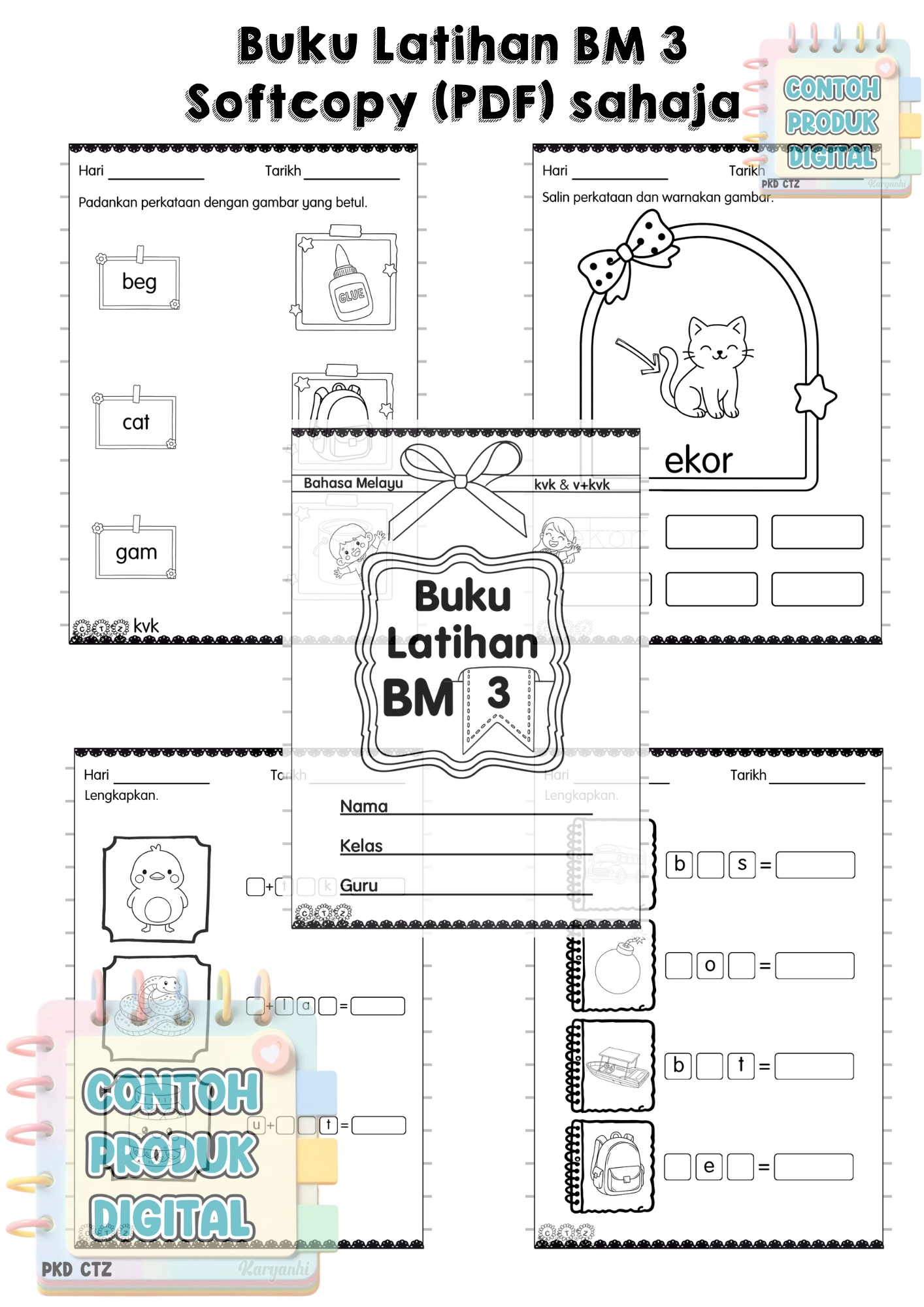 Buku Latihan BM 3 - Perkataan kvk & v+kvk