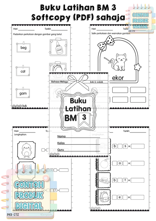 Buku Latihan BM 3 - Perkataan kvk & v+kvk