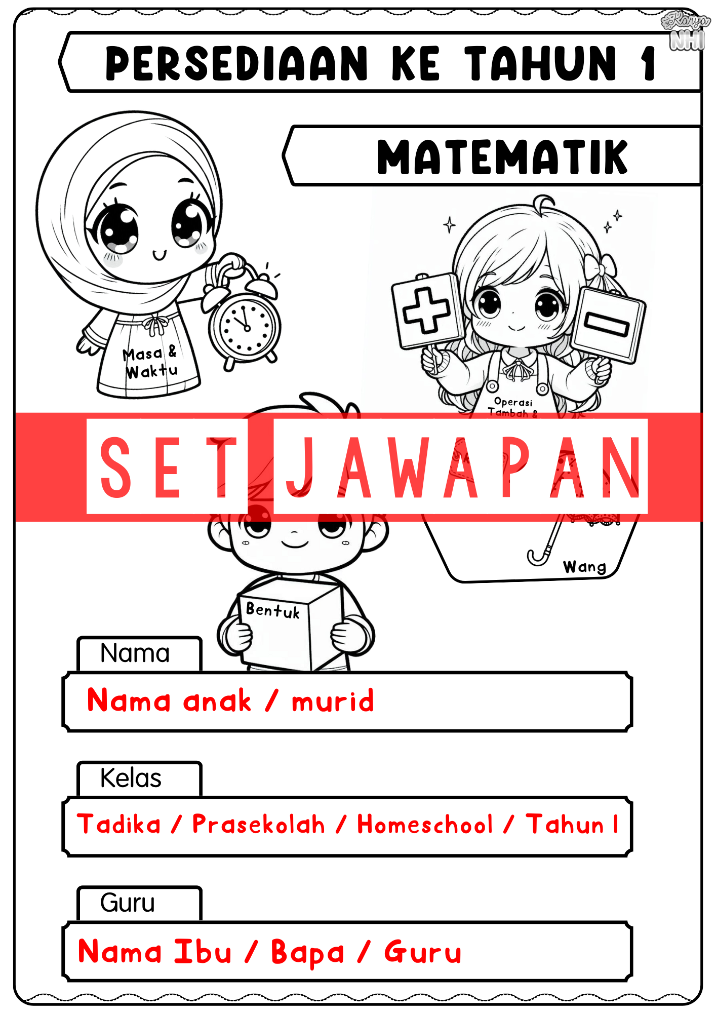 Persediaan ke Tahun 1 (Matematik)