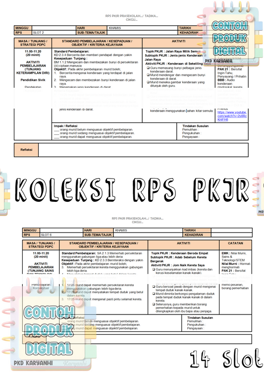 RPS Rancangan Slot PKJR Tadika Prasekolah