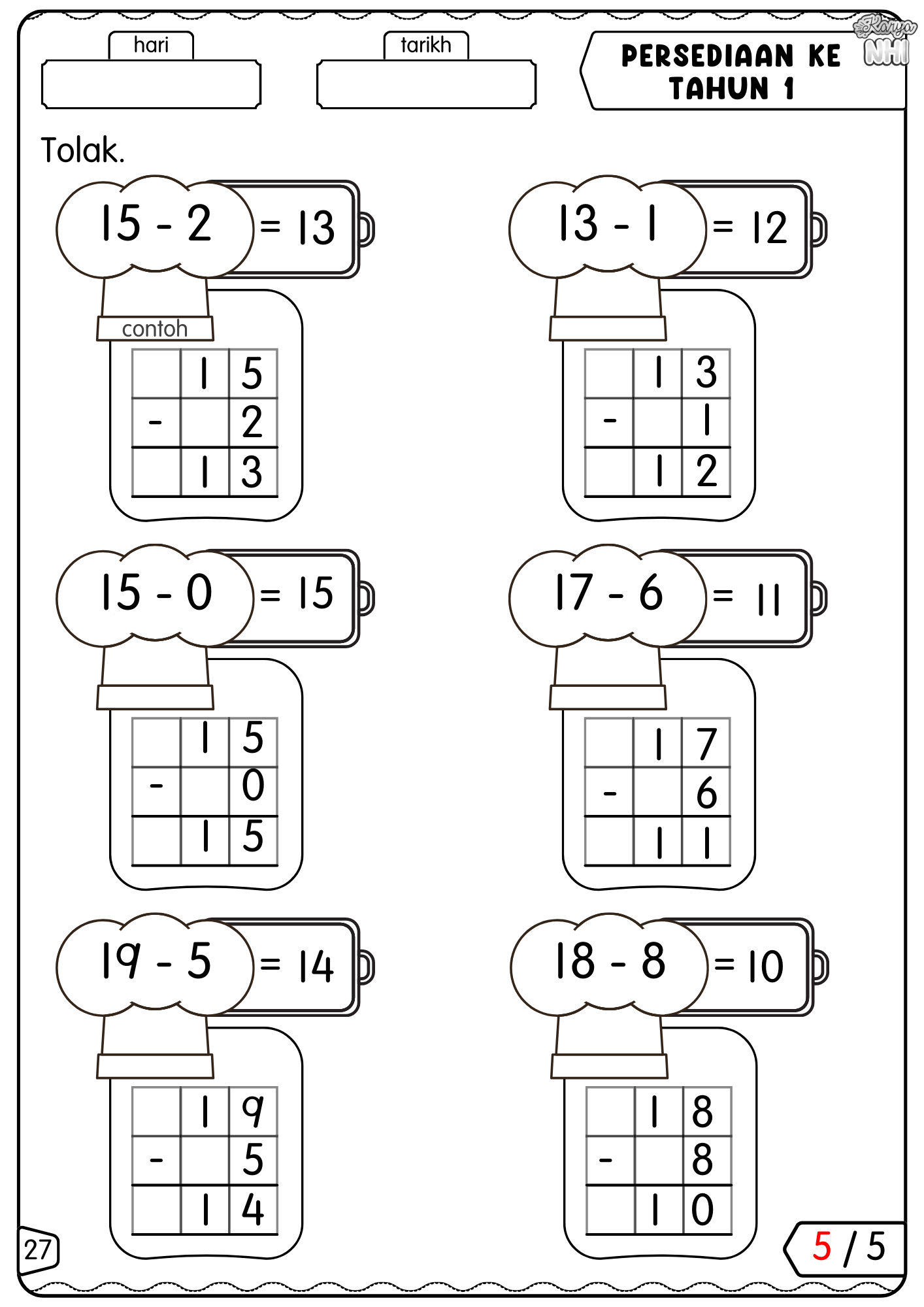 Persediaan ke Tahun 1 (Matematik)