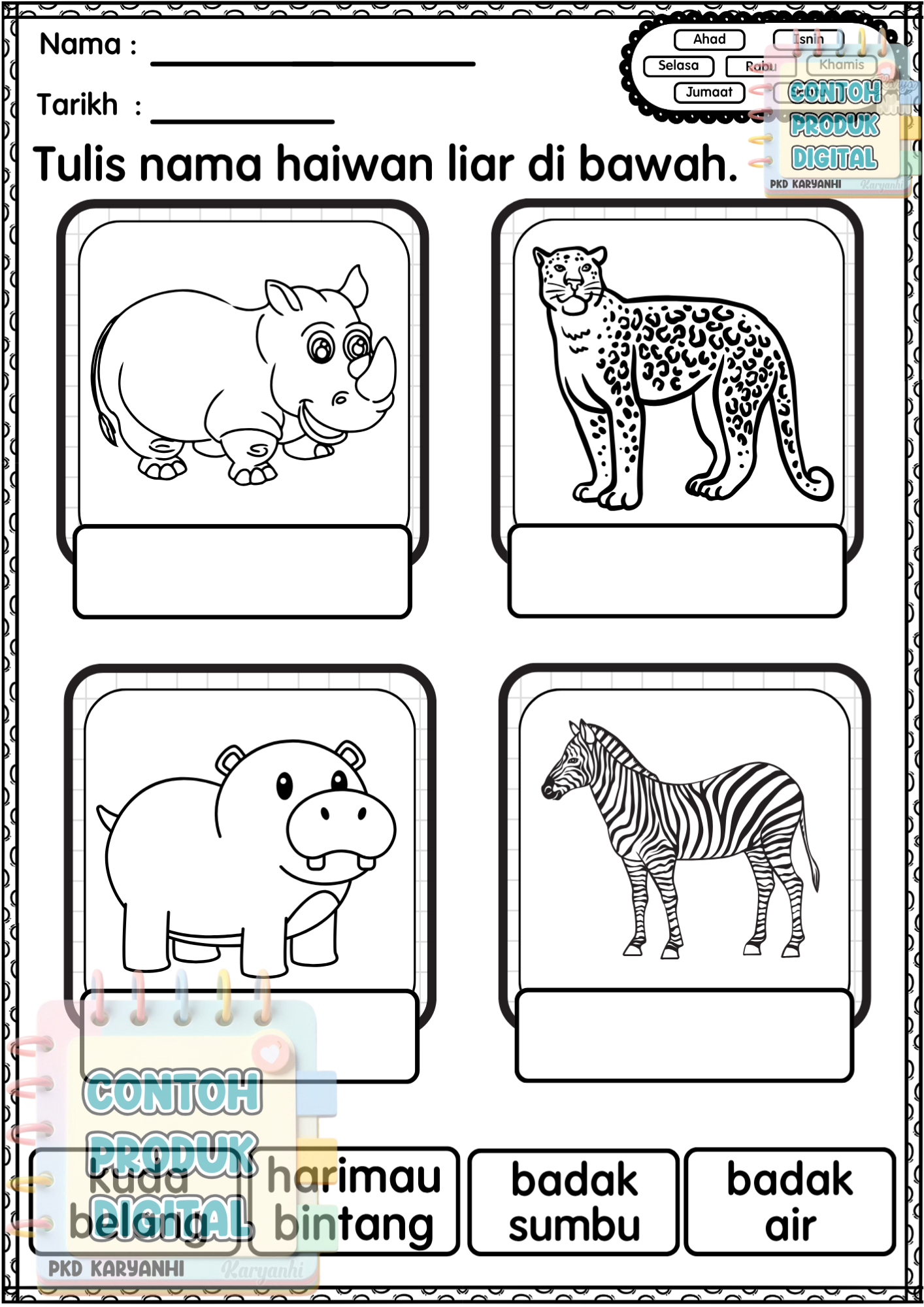 BBM Minggu 35 Haiwan Liar KaryaNHI