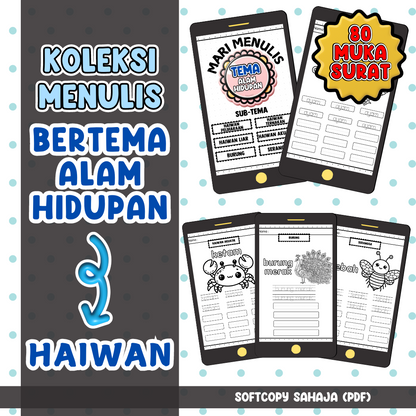 Koleksi Mewarna dan Menulis Bertemakan Alam Hidupan Haiwan