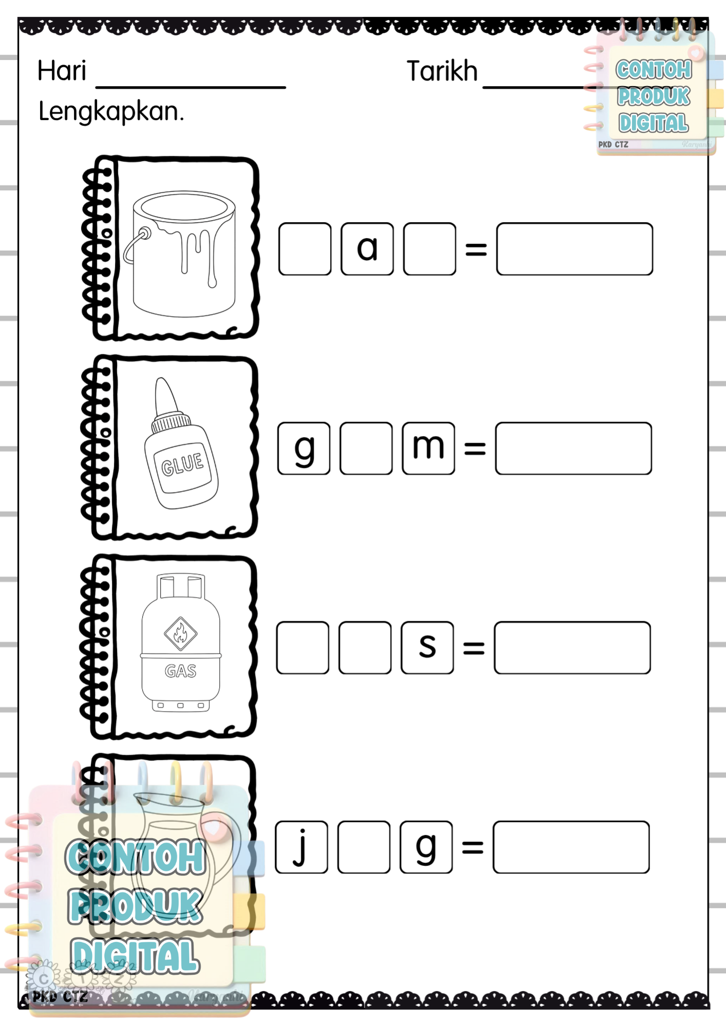 Buku Latihan BM 3 - Perkataan kvk & v+kvk