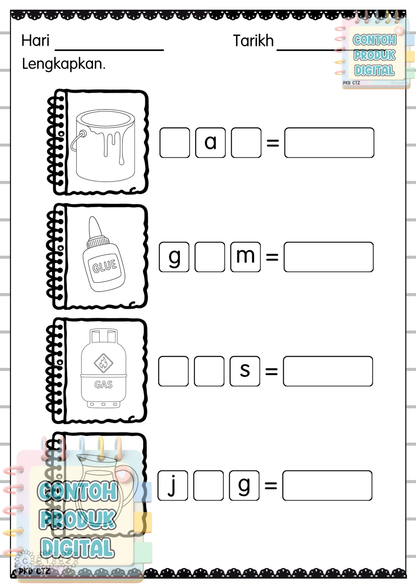 Buku Latihan BM 3 - Perkataan kvk & v+kvk