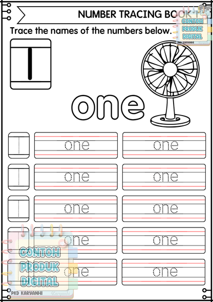 Number Tracing Book 1 KaryaNHI