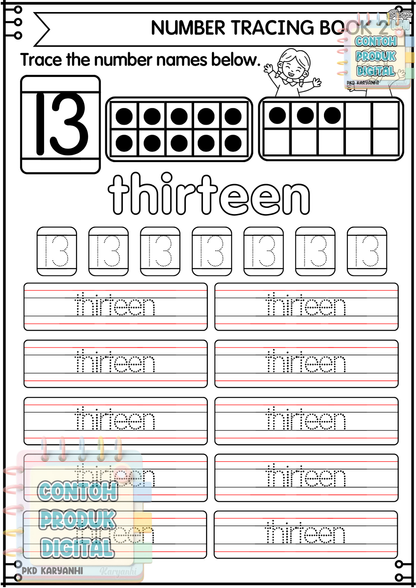 Number Tracing Book 2 KaryaNHI