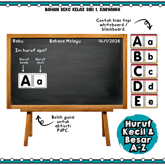 Huruf A-Z 4 Tema Deko KaryaNHI