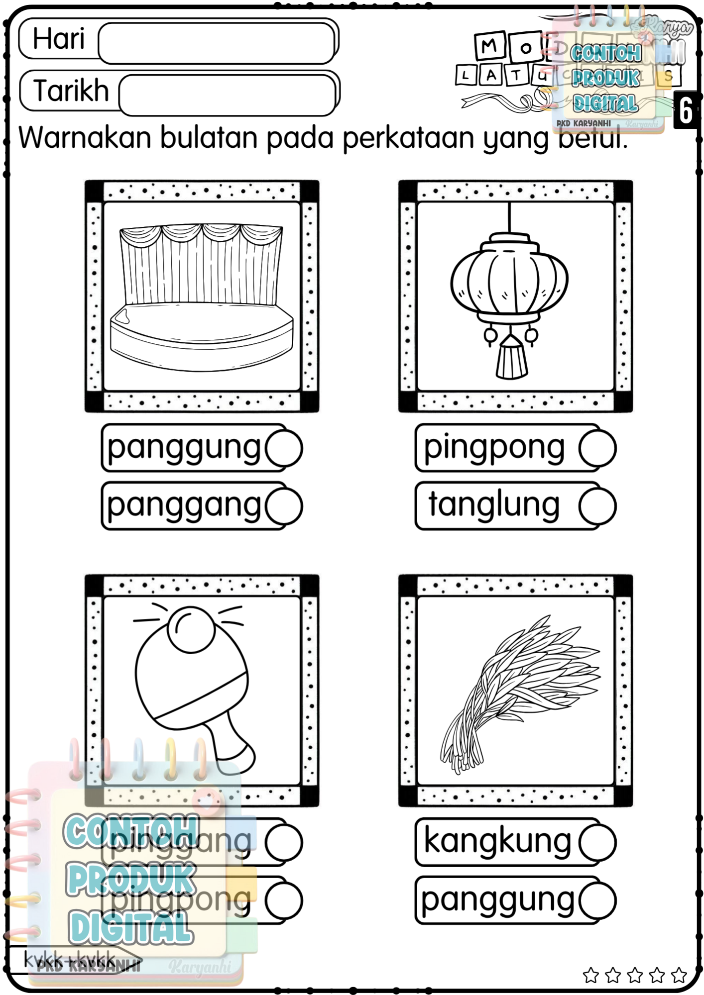 Modul LaTuCaLis 6 (Latih Tubi Baca Tulis 6)