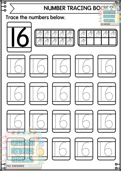 Number Tracing Book 2 KaryaNHI