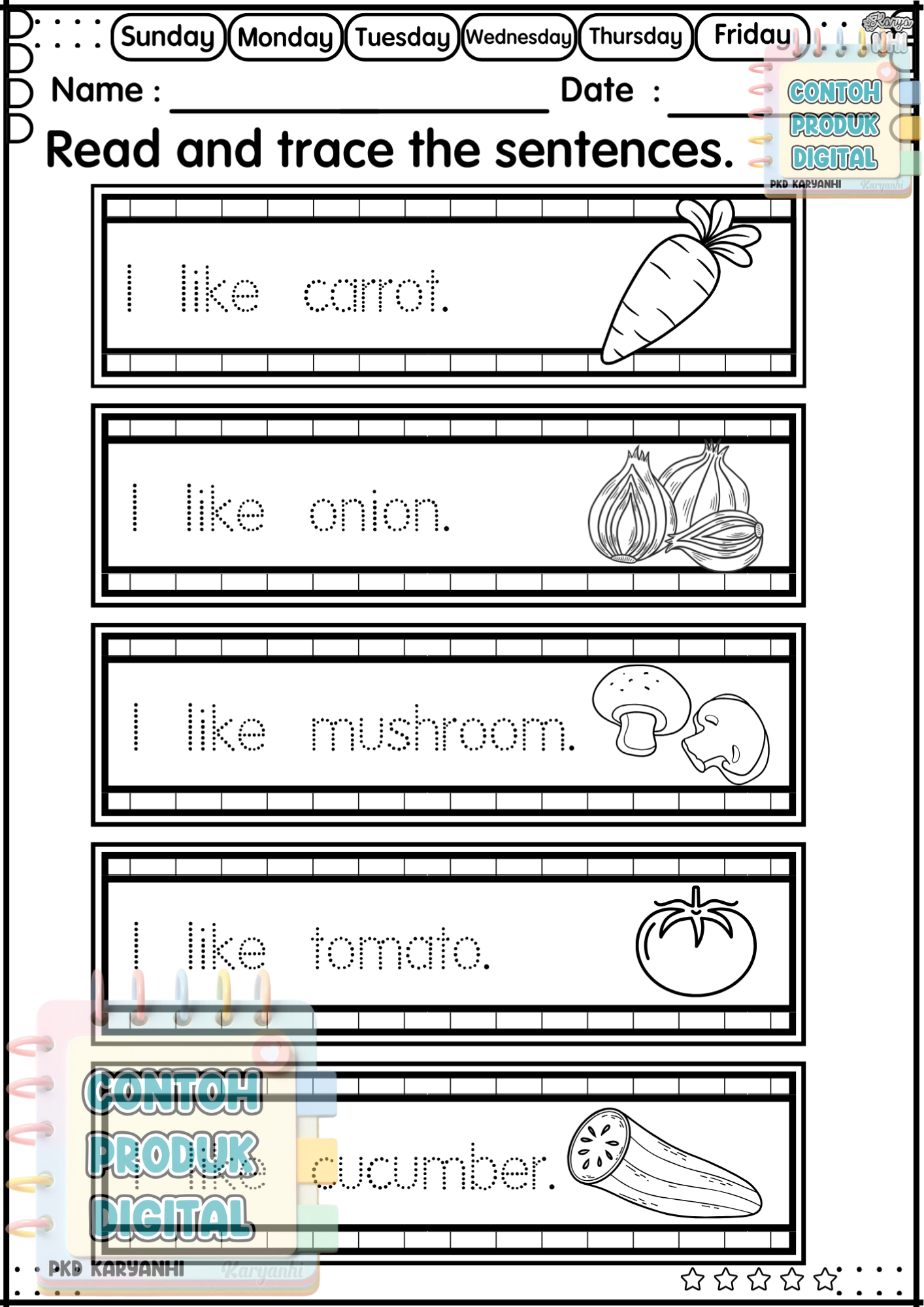 BBM Minggu 18 Sayur-sayuran