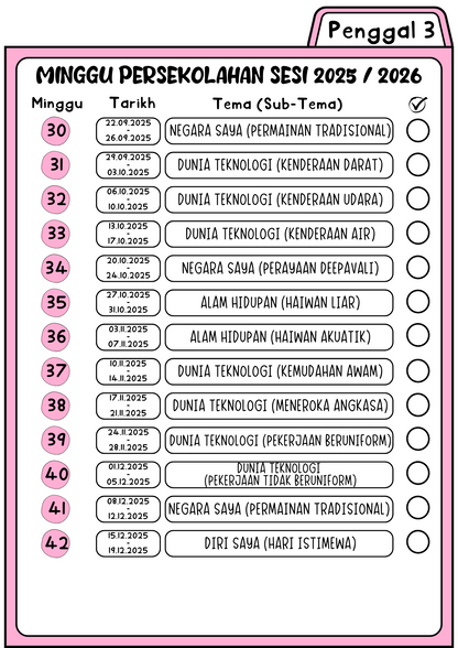 3 Penggal Persekolahan  Sesi 2025/2026