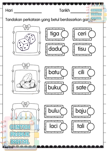 Buku Latihan BM 1 - Huruf dan Perkataan kv+kv CTZ