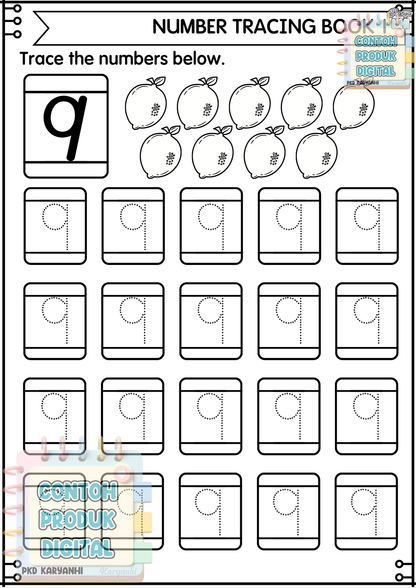 Number Tracing Book 1 KaryaNHI