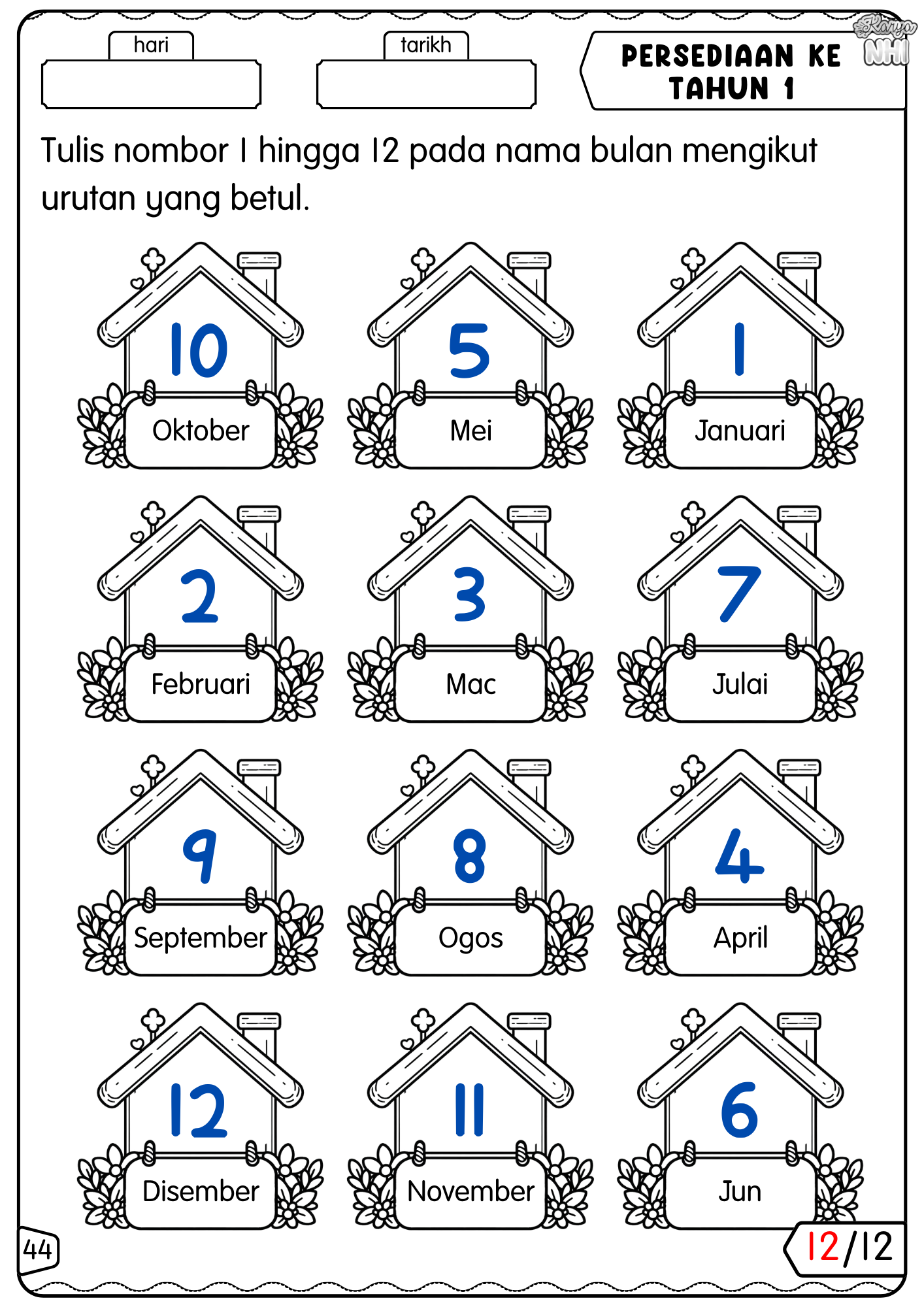 Persediaan ke Tahun 1 (Matematik)