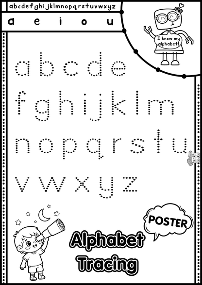 Alphabet Tracing Poster KaryaNHI